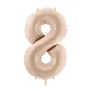 Folie Ballon Tal ''8'', 72 cm, Mørk Beige