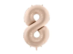 Folie Ballon Tal ''8'', 72 cm, Mørk Beige