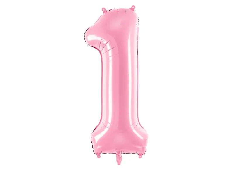 Folie Ballon Tal ''1'', 86 cm, Pink