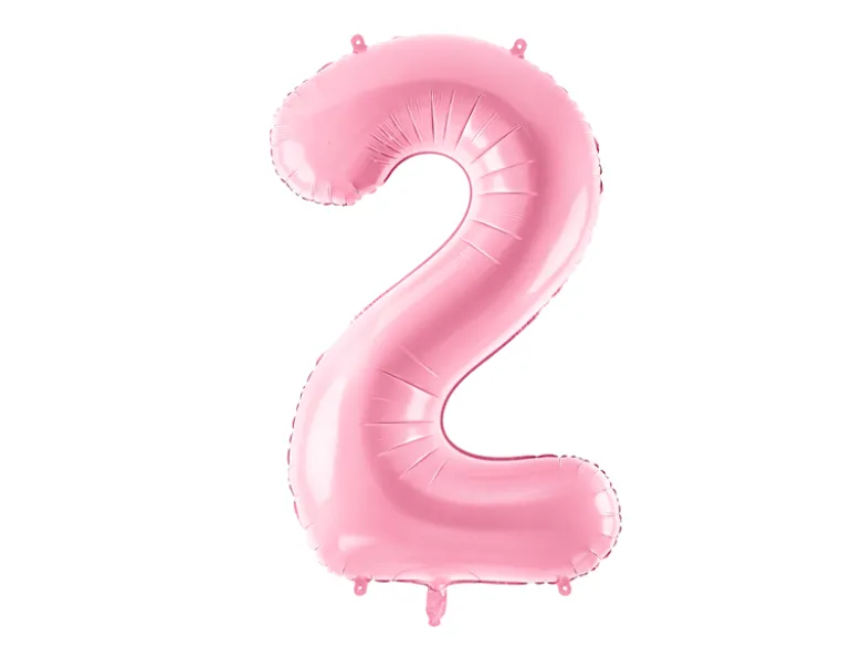 Folie Ballon Tal ''2'', 86 cm, Pink