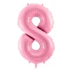 Folie Ballon Tal ''8'', 86 cm, Pink