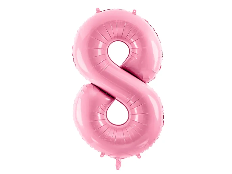 Folie Ballon Tal ''8'', 86 cm, Pink