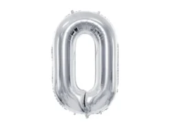 Folie Ballon Tal ''0'', 72 cm, Sølv