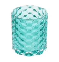 Fyrfadsholder Turkis Kube, 8.8 cm