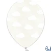 Gennemsigtige Balloner med Hvide Skyer (30cm.)