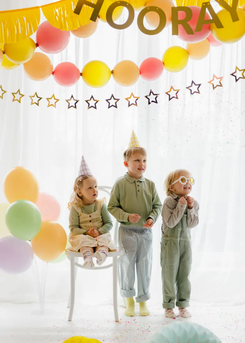 Gennemsigtigt Ballonstativ m/7 stk. Pinde, 70 cm