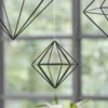 Geometrisk Sort Diamant Dekoration, 15 cm