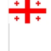 Georgisk Papirflag på Pind, 27 x 20 cm