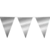 Gigantisk Flagguirlande, Metallic Sølv Vimpler 10M