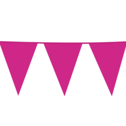 Gigantisk Flagguirlande m/Pink Vimpler 10M
