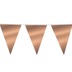 Gigantisk Flagguirlande, Rosegold Vimpler 10M