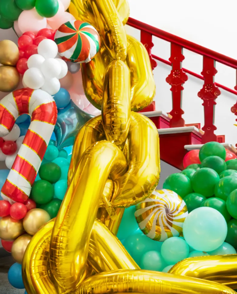 Gigantisk Guld Ballonkæde Guirlande, 6.7 meter