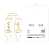 Glas Stickers ''Bride & Groom'', Guld (2 Stk.)