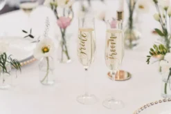 Glas Stickers ''Bride & Groom'', Guld (2 Stk.)