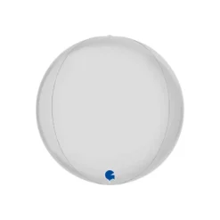 Globeballon Hvid Satin, 29 cm