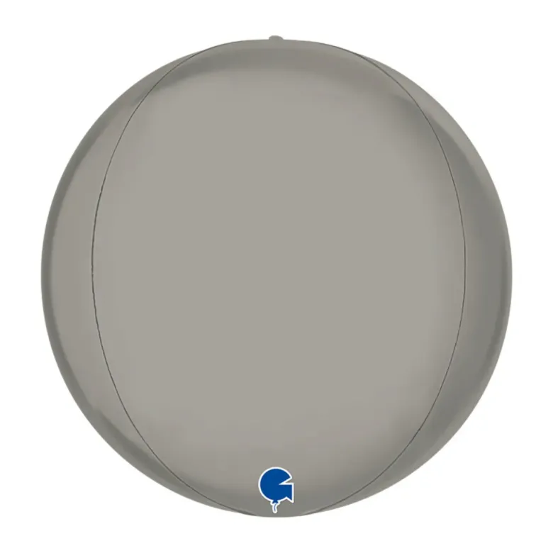 Globeballon Sølv Platinum, 38 cm