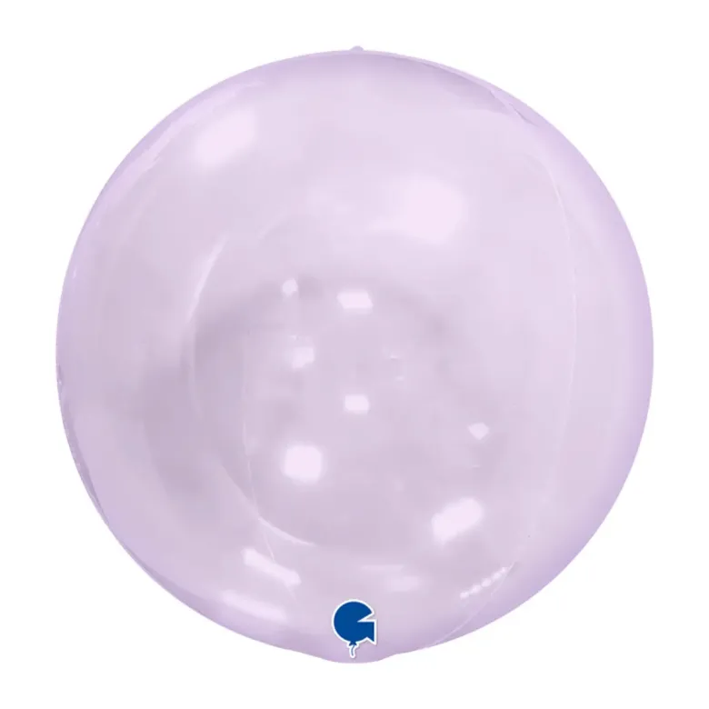 Globeballon Transparent Lavendel, 38 cm
