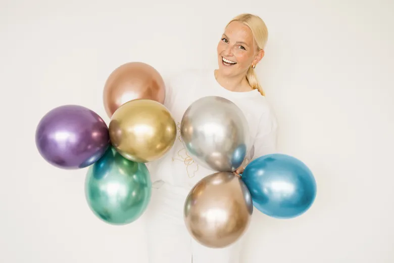 Glossy Balloner 30 cm, Blå: 10 stk