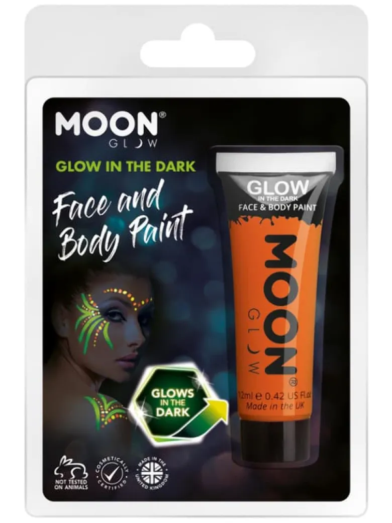 Glow in the Dark Maling, Orange - Vegan Make-up