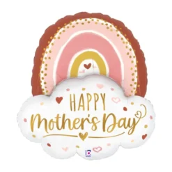 Grabo Boho "Mothers Day" Regnbue Folieballon, 60 x 64 cm