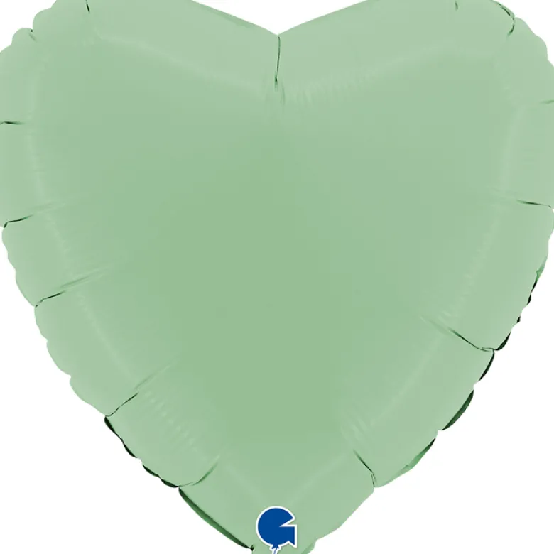 Grabo Hjerte Folieballon 45 cm, Matte Green