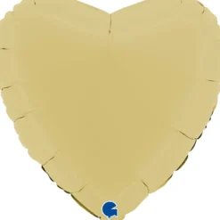 Grabo Hjerte Folieballon 45 cm, Matte Yellow