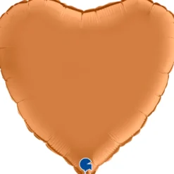 Grabo Hjerte Folieballon 45 cm, Satin Caramel
