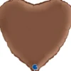 Grabo Hjerte Folieballon 45 cm, Satin Chocolate