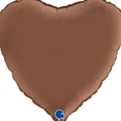 Grabo Hjerte Folieballon 45 cm, Satin Chocolate