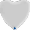 Grabo Hjerte Folieballon 45 cm, Satin White