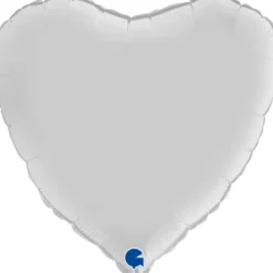 Grabo Hjerte Folieballon 45 cm, Satin White