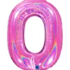 Grabo Jumbo Holografisk Pink Tal Folieballon, 0
