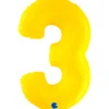 Grabo Jumbo Yellow Shine Tal Folieballon, 3