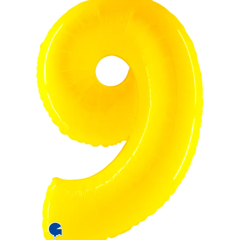 Grabo Jumbo Yellow Shine Tal Folieballon, 9
