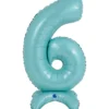 Grabo Lyseblåt "6" Standup Tal til Luft, 64 cm