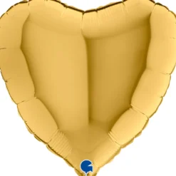 Grabo Metallisk Guld #5 Hjerte Folieballon 45 cm