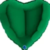 Grabo Metallisk Mørkegrøn Hjerte Folieballon 45 cm