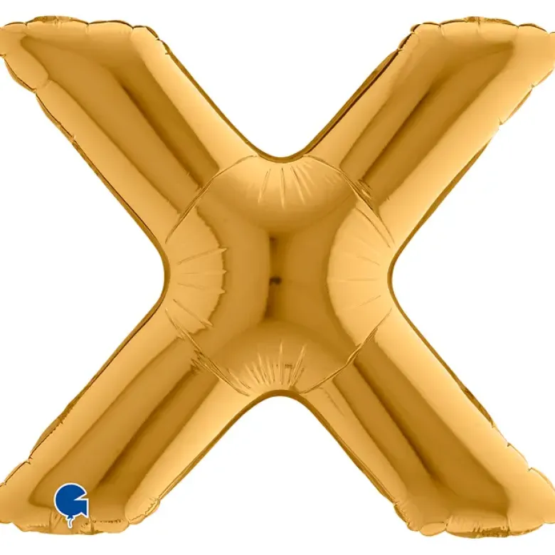 Grabo Mini Guld Bogstav Ballon 35 cm, X