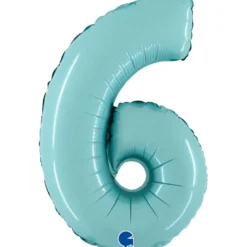 Grabo Mini Lyseblå Tal Folieballon 35 cm, 6