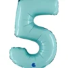 Grabo Mini Lyseblå Tal Folieballon 35 cm, 5