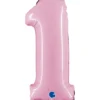 Grabo Mini Lyserød Tal Folieballon 35 cm, 1