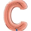 Grabo Rosegold Bogstav Ballon 66 cm, C
