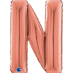 Grabo Rosegold Bogstav Ballon 66 cm, N