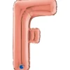 Grabo Rosegold Bogstav Ballon 66 cm, F