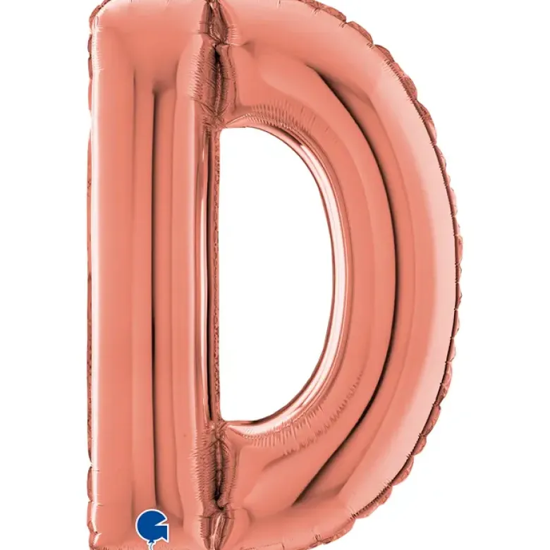 Grabo Rosegold Bogstav Ballon 66 cm, D