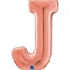 Grabo Rosegold Bogstav Ballon 66 cm, J