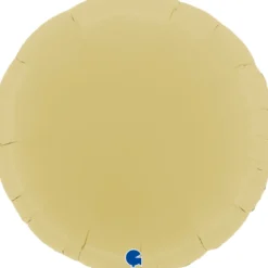 Grabo Rund Folieballon 45 cm, Matte Yellow