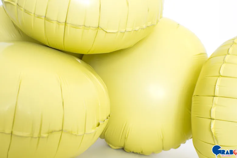 Grabo Rund Folieballon 45 cm, Matte Yellow