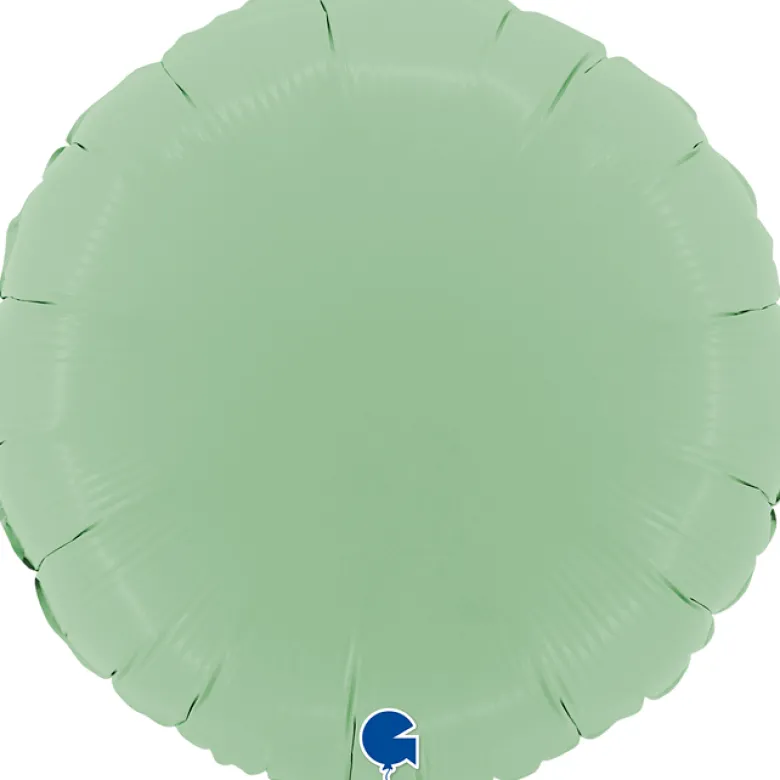 Grabo Rund Folieballon 45 cm, Matte Green