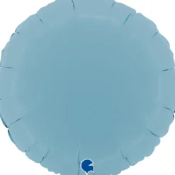 Grabo Rund Folieballon 45 cm, Matte Blue